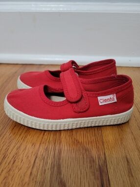 Cienta Red Mary Jane Shoe Size 24 (7.5 US) Adjustable Toddler Girl Little Kid